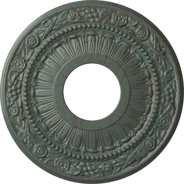 Ekena Millwork Nadia Ceiling Medallion (Canopies up to 4 7/8"), 12 1/8"OD x 3 5/8"ID x 7/8"P, Cloud Burst Crackle CM12NACBC - main